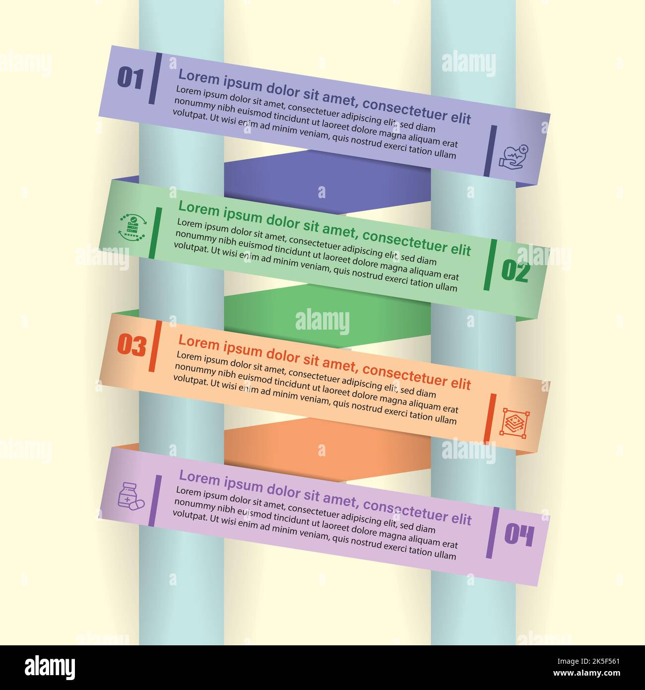 modello grafico infografico per la presentazione dei dati. Illustrazione Vettoriale