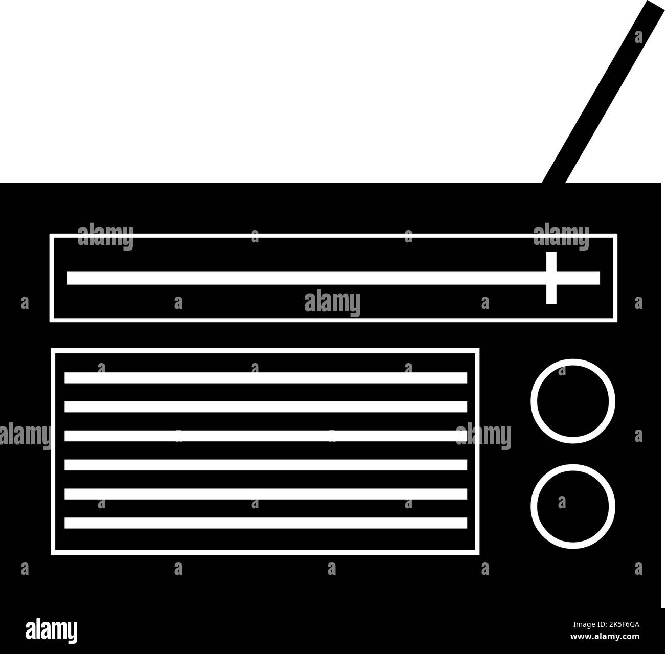 Illustrazione vettoriale dell'icona radio Illustrazione Vettoriale