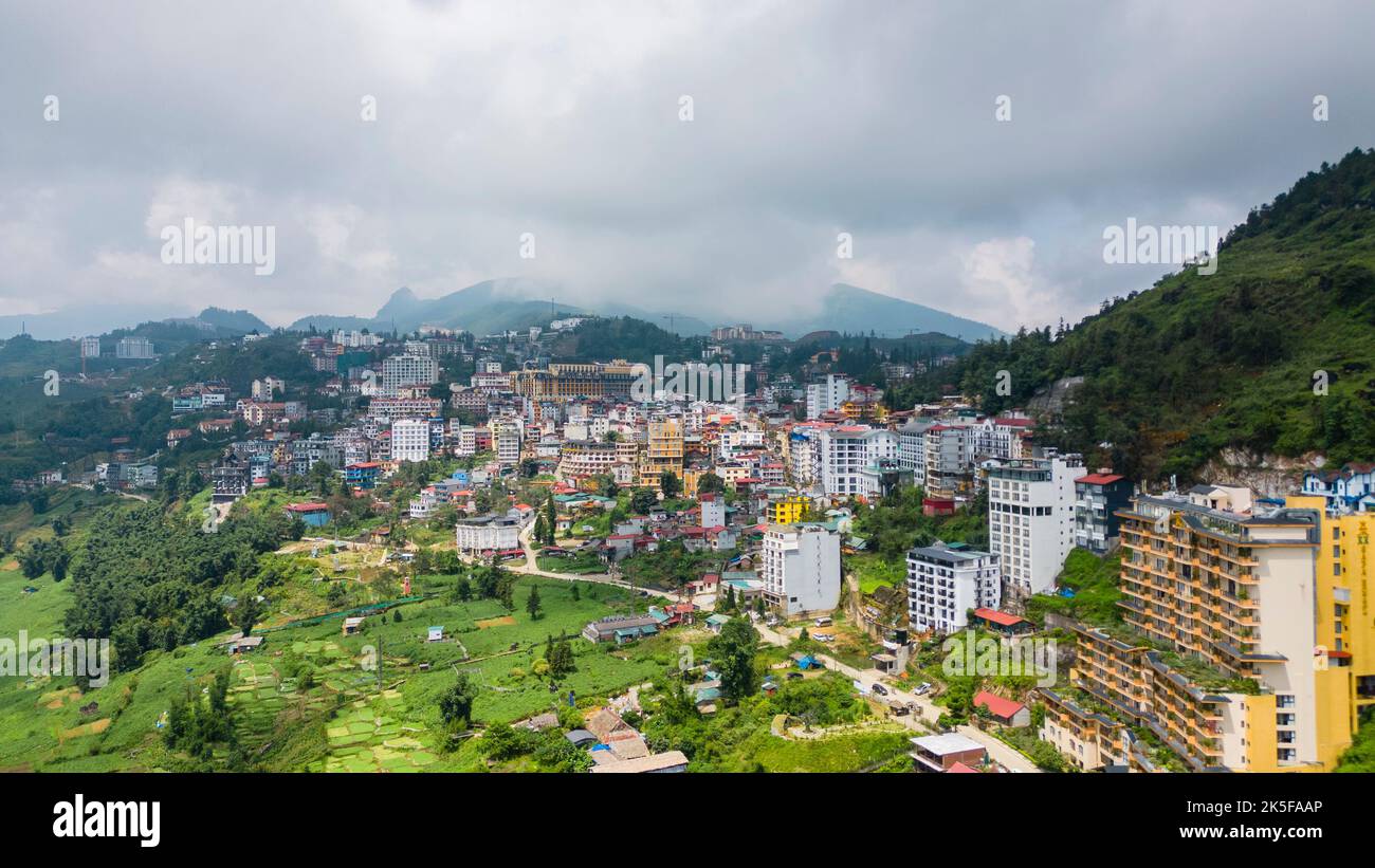 26 settembre 2022: Scenario della città di Sapa, provincia di Lao Cai, Vietnam Foto Stock