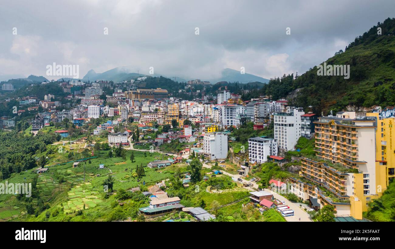 26 settembre 2022: Scenario della città di Sapa, provincia di Lao Cai, Vietnam Foto Stock