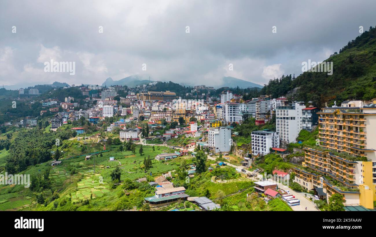 26 settembre 2022: Scenario della città di Sapa, provincia di Lao Cai, Vietnam Foto Stock