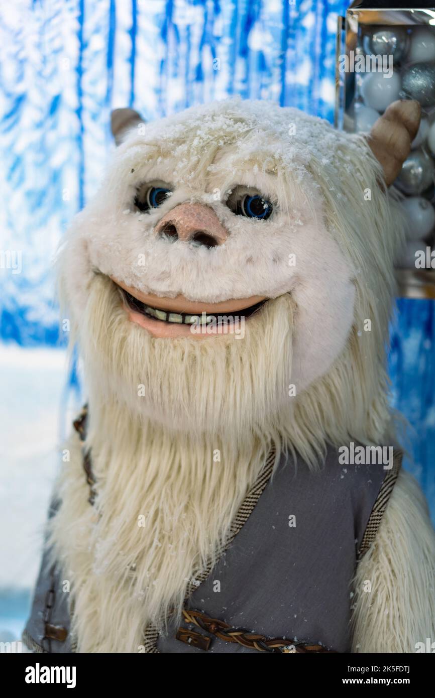 Primo piano di un ritratto di Natale Yeti Foto Stock