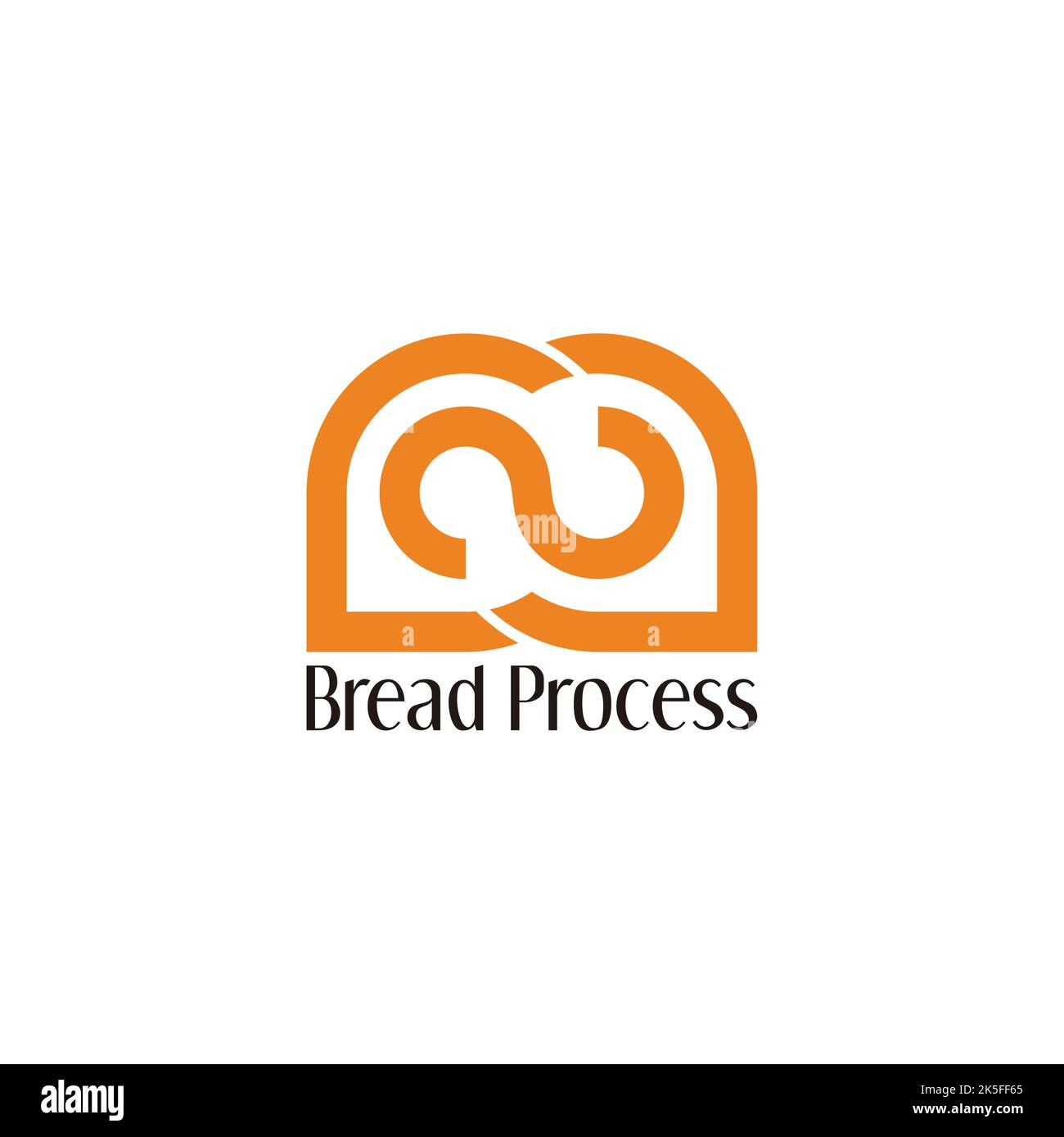 lettera m simbolo di processo del pane vettore logo Illustrazione Vettoriale