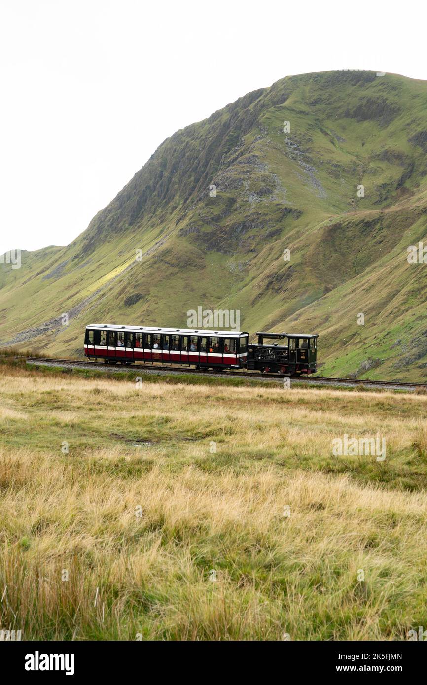 Ferrovia di Snowdon Mountain, Snowdon / Yr Wyddfa, Eryri / Snowdonia National Park, Galles, Regno Unito Foto Stock