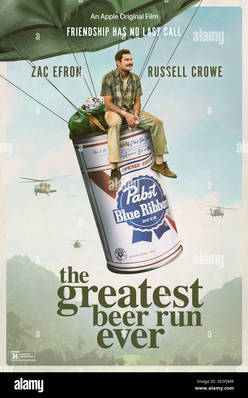 ZAC EFRON IN THE GREATEST BEER RUN EVER (2022), DIRETTO DA PETER FARRELLY. Credit: Skydance Productions / Living Films / Album Foto Stock