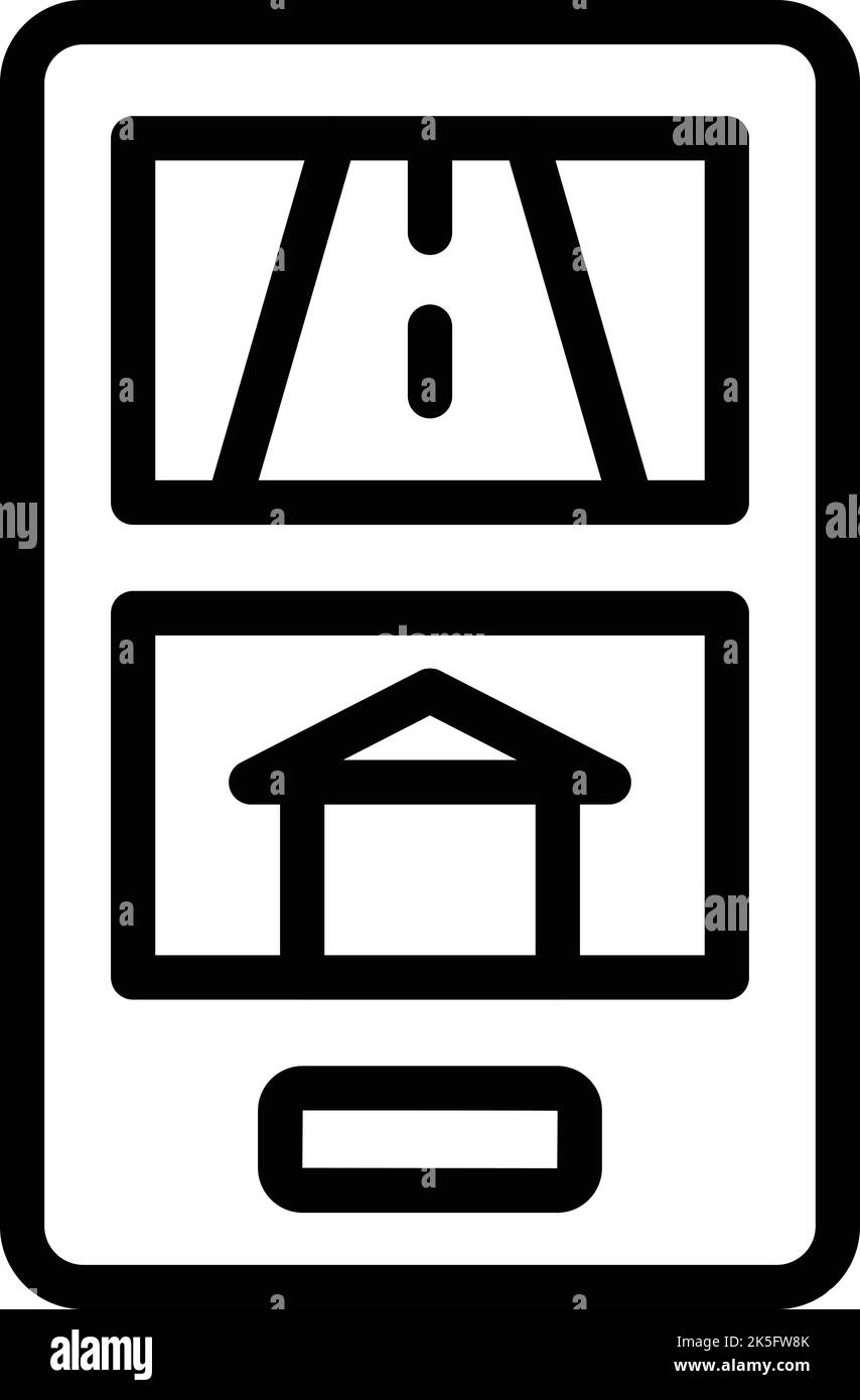 Vettore di contorno dell'icona della telecamera di sicurezza. Guardia scolastica. Poliziotto ufficiale Illustrazione Vettoriale