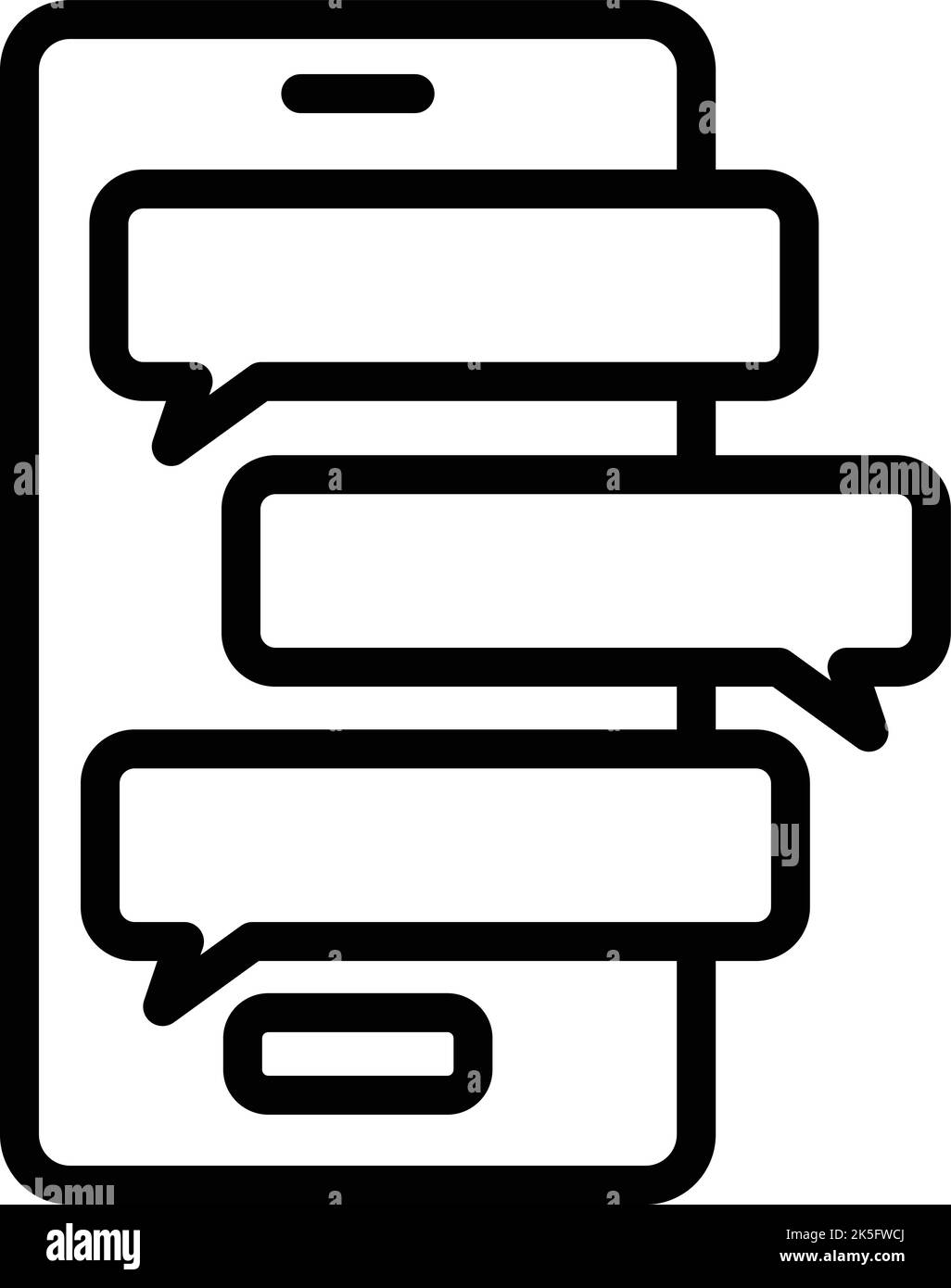 Icona della chat telefonica di assistenza sociale vettoriale. Salute degli anziani. Operatore paziente Illustrazione Vettoriale