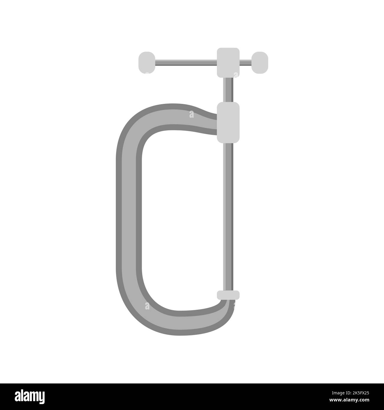 Morsetto isolato su sfondo bianco. Illustrazione vettoriale. Illustrazione Vettoriale