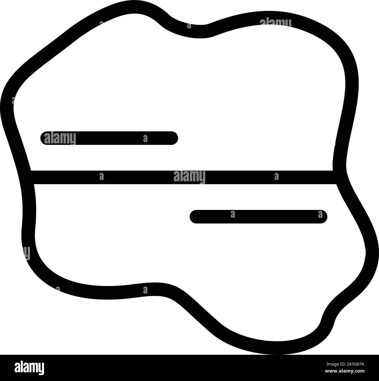 Vettore di contorno icona del lago di Cracovia. Mappa polacca. Polonia cracovia Illustrazione Vettoriale