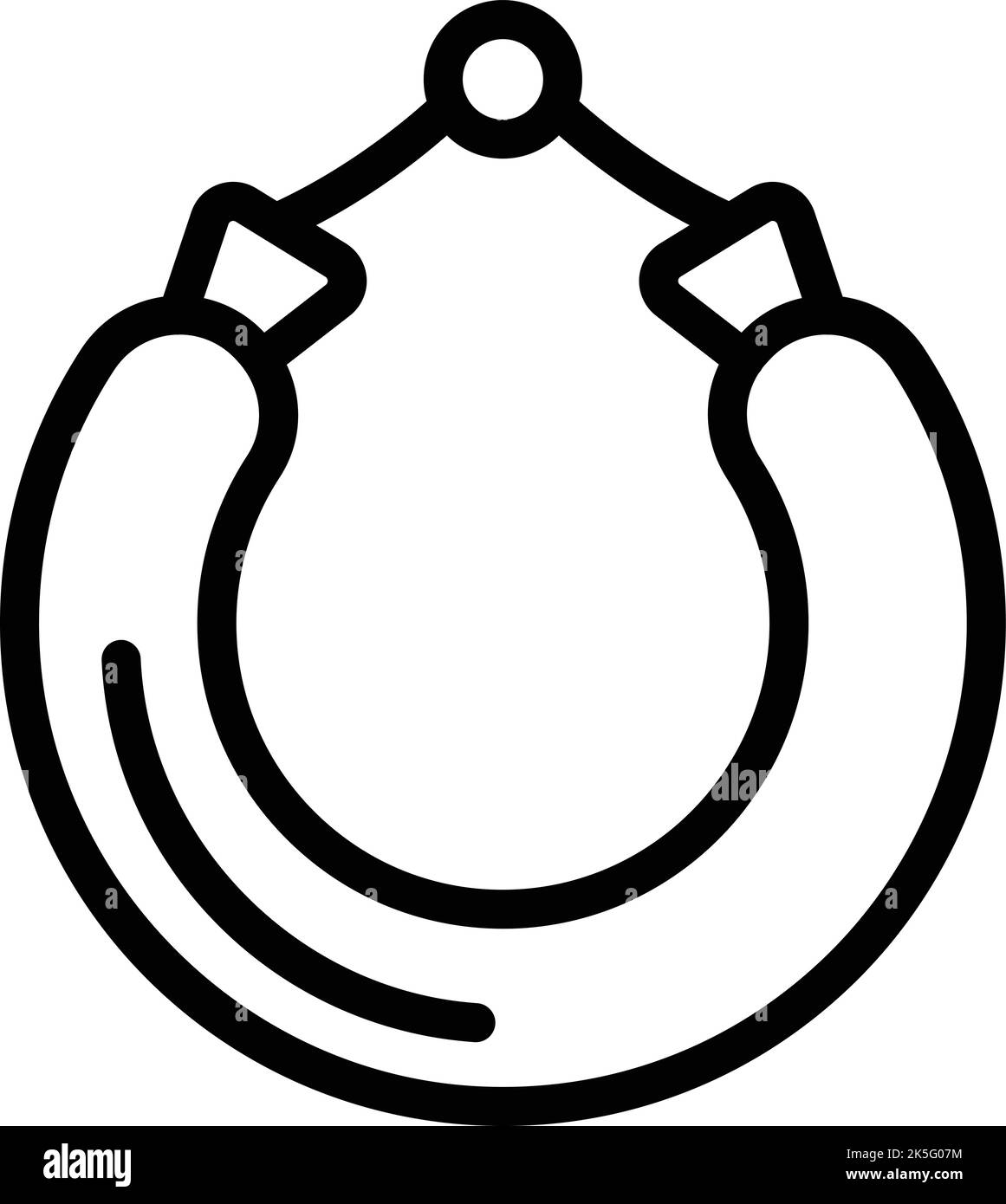 Krakow salsiccia icona contorno vettore. Mappa polacca. Warshaw Road Illustrazione Vettoriale