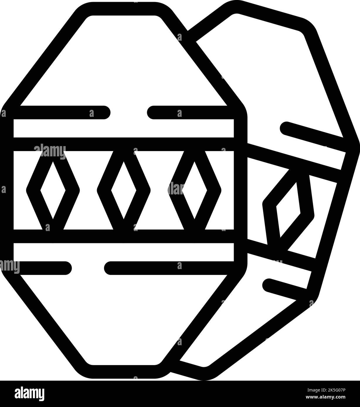 Polonia cucina icona contorno vettore. Mappa della città. Skyline di Cracovia Illustrazione Vettoriale