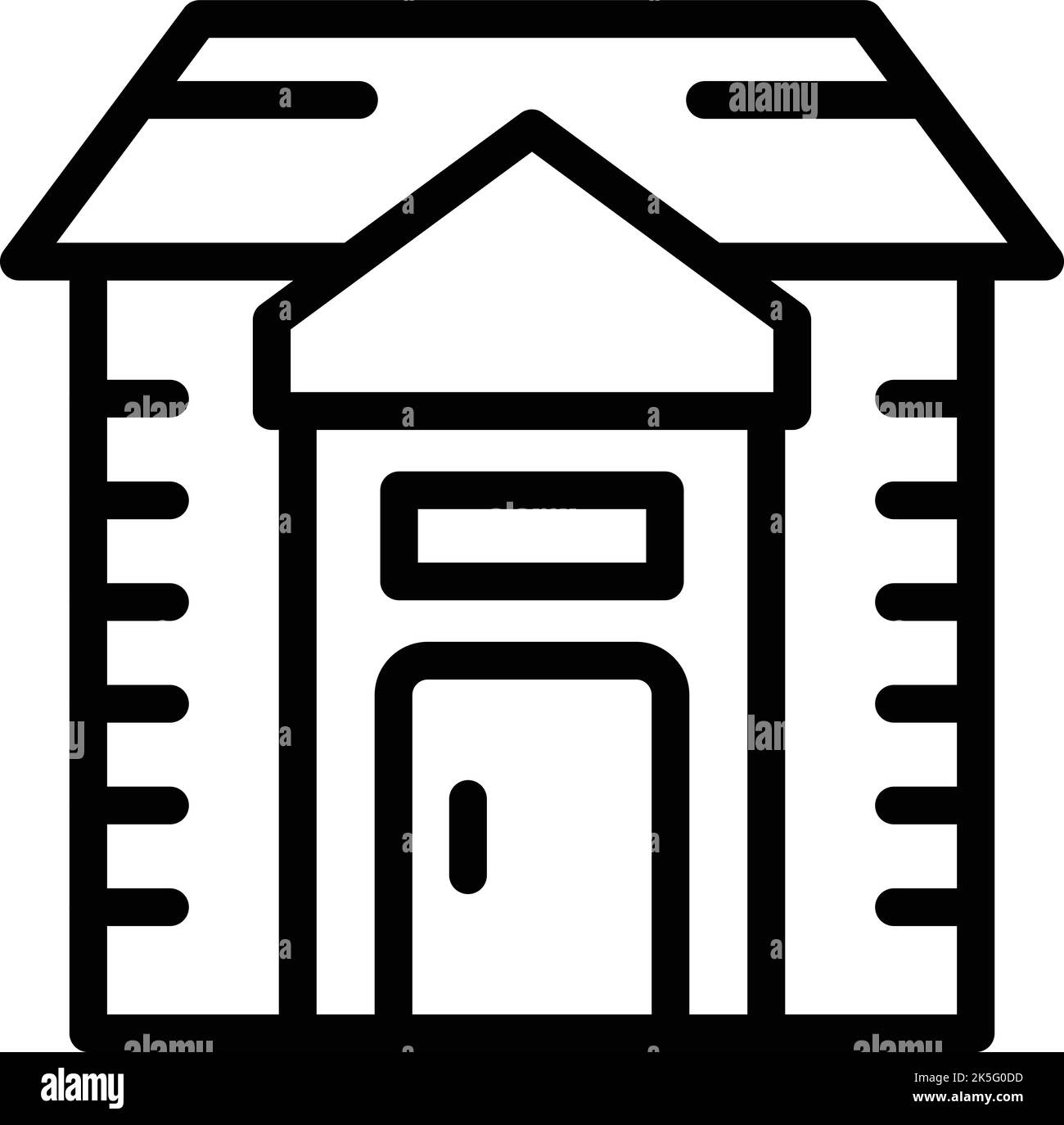 Vettore contorno icona Cracovia home. Mappa polacca. Polonia cracovia Illustrazione Vettoriale