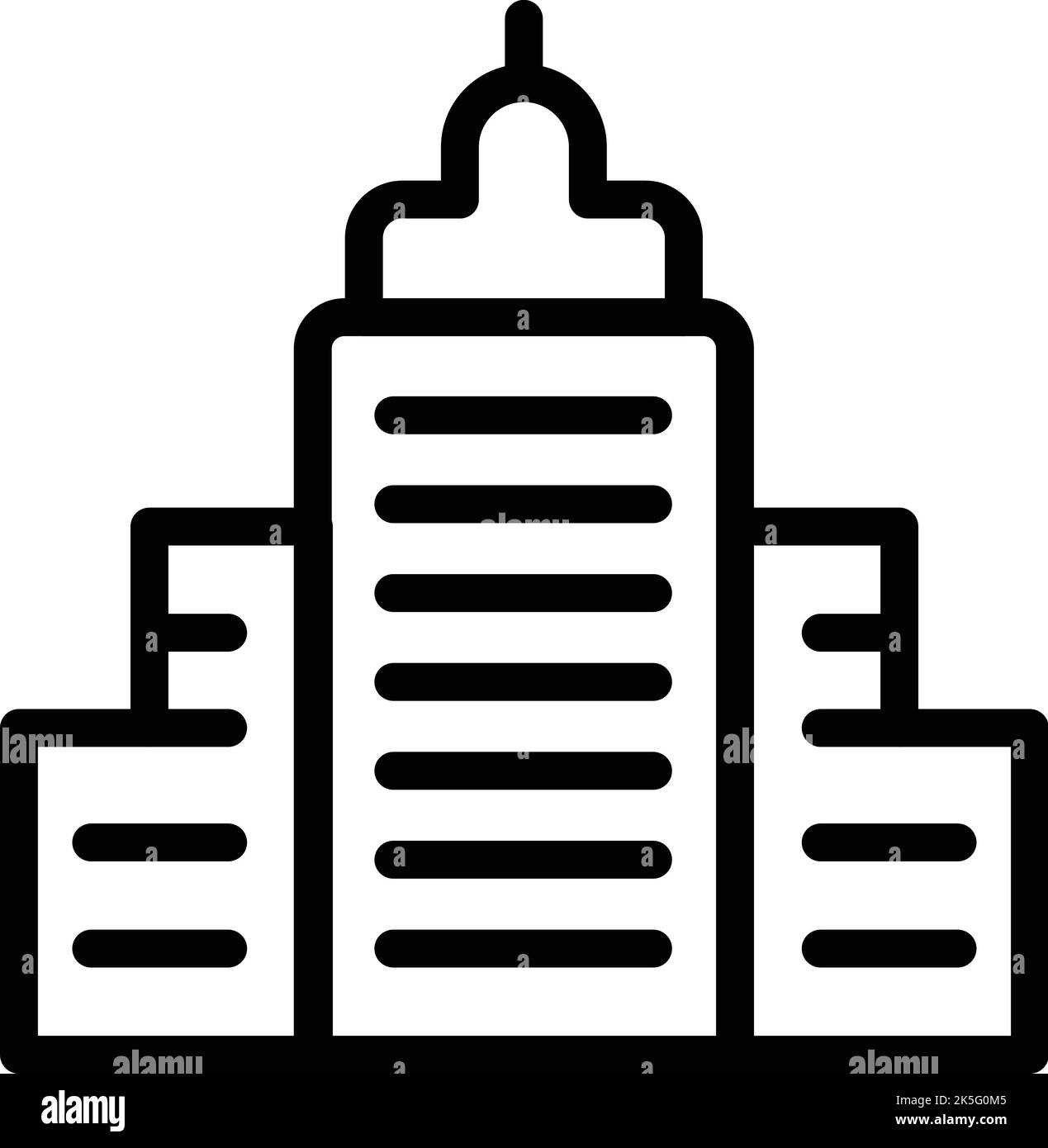 Krakow costruzione icona contorno vettore. Viaggi in città. Polonia cracovia Illustrazione Vettoriale