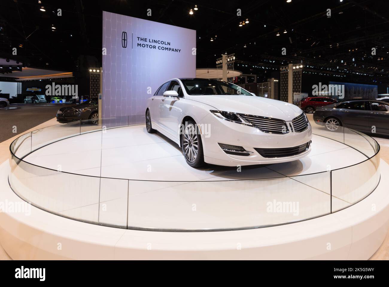CHICAGO, il/USA - 12 FEBBRAIO 2015: 2015 Lincoln MKZ car, Chicago Auto Show (CAS). Foto Stock