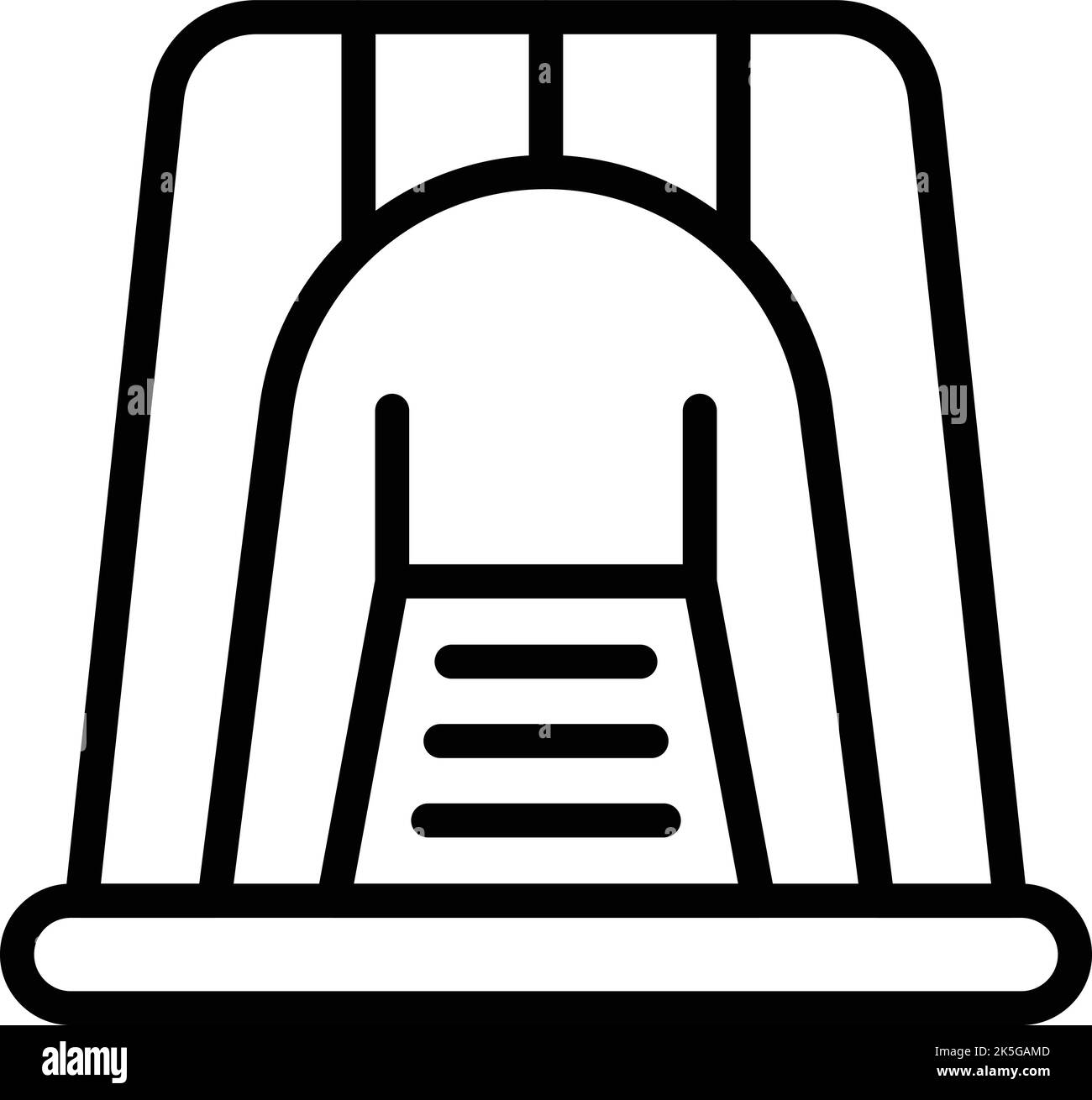 Icona gemma diamante vettore contorno. Minatore d'oro. Pietra di carbone Illustrazione Vettoriale