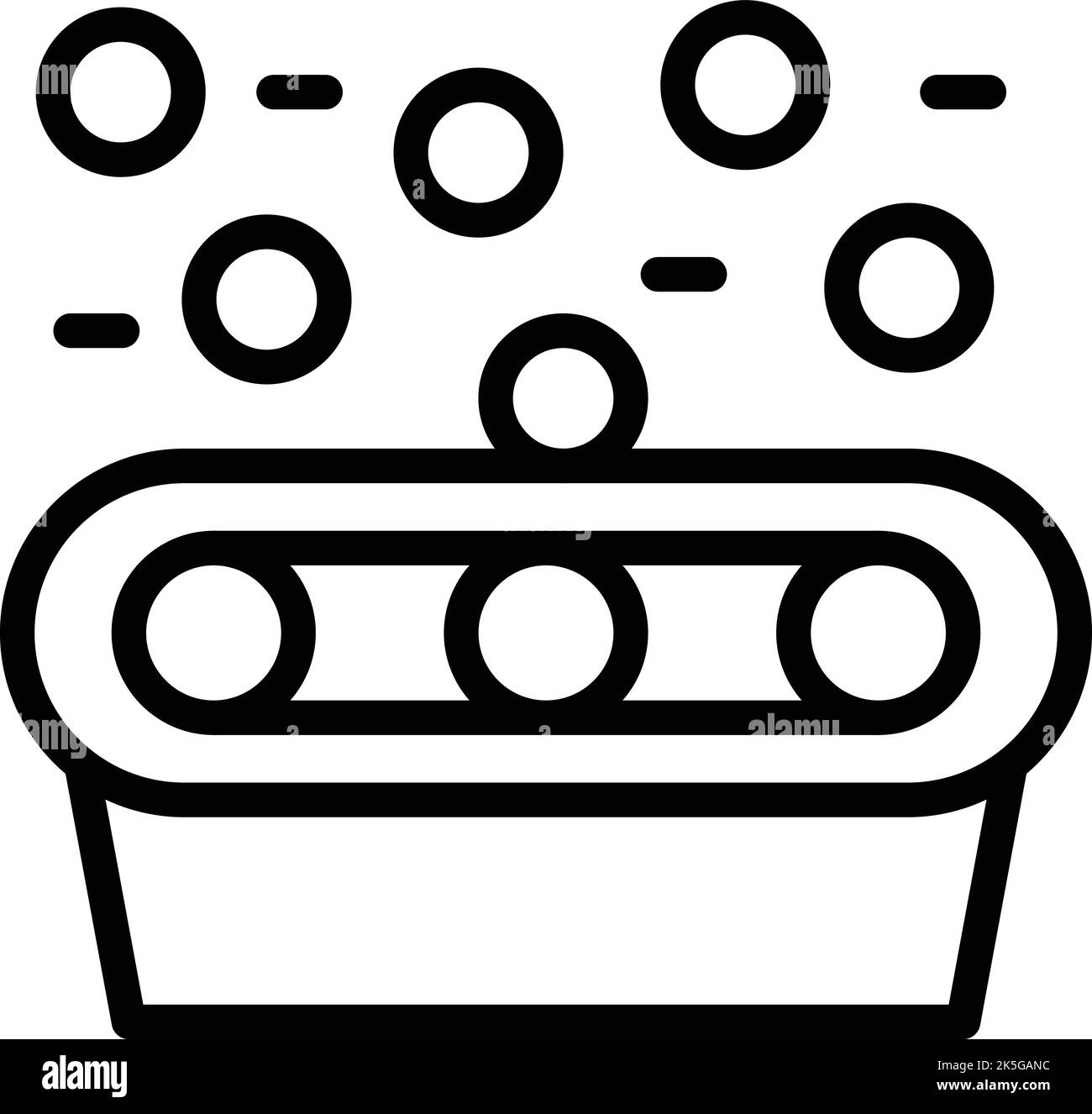 Vettore contorno icona linea miniera d'oro. Cart miner. Produzione di oro Illustrazione Vettoriale