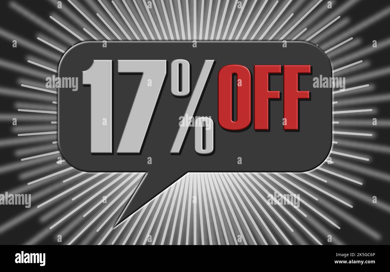 banner tag promozionale al 17% Illustrazione Vettoriale