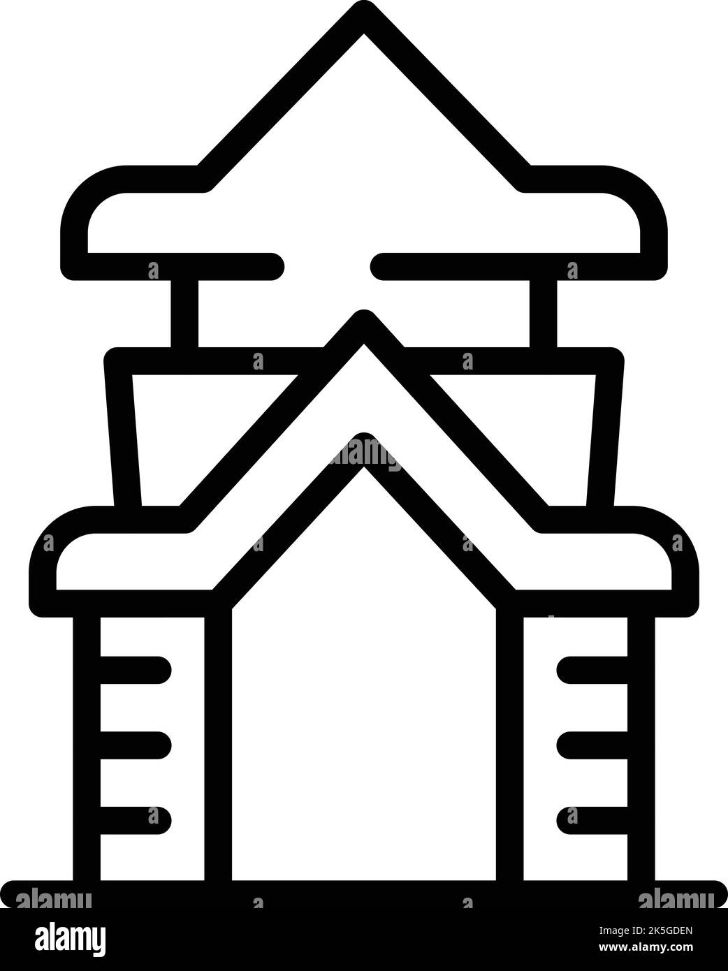 Myanmar icona contorno vettore. Giornata nazionale. Giornata della cultura Illustrazione Vettoriale