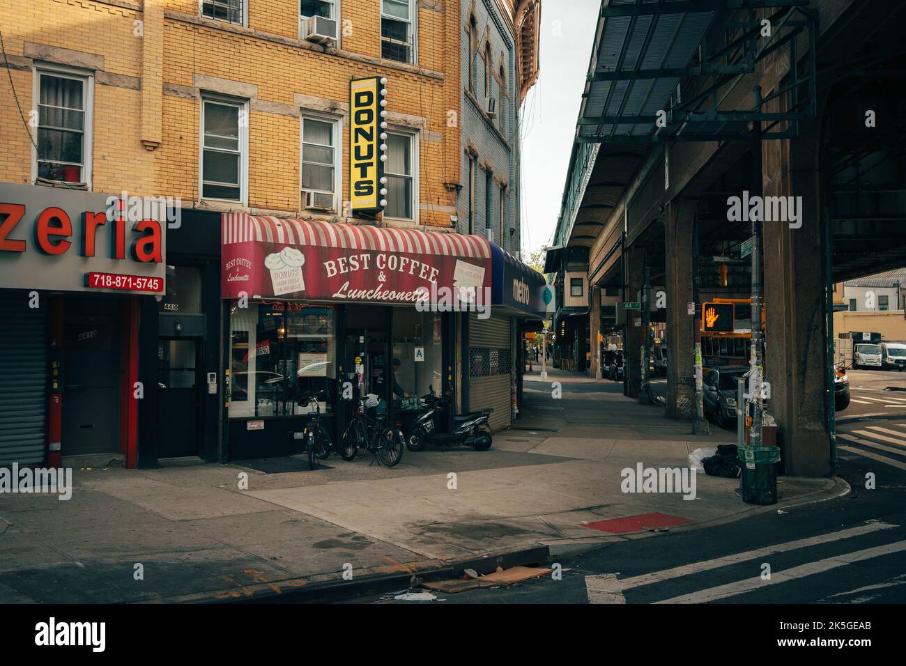 Best Coffee Shop vintage segno a Borough Park, Brooklyn, New York Foto Stock