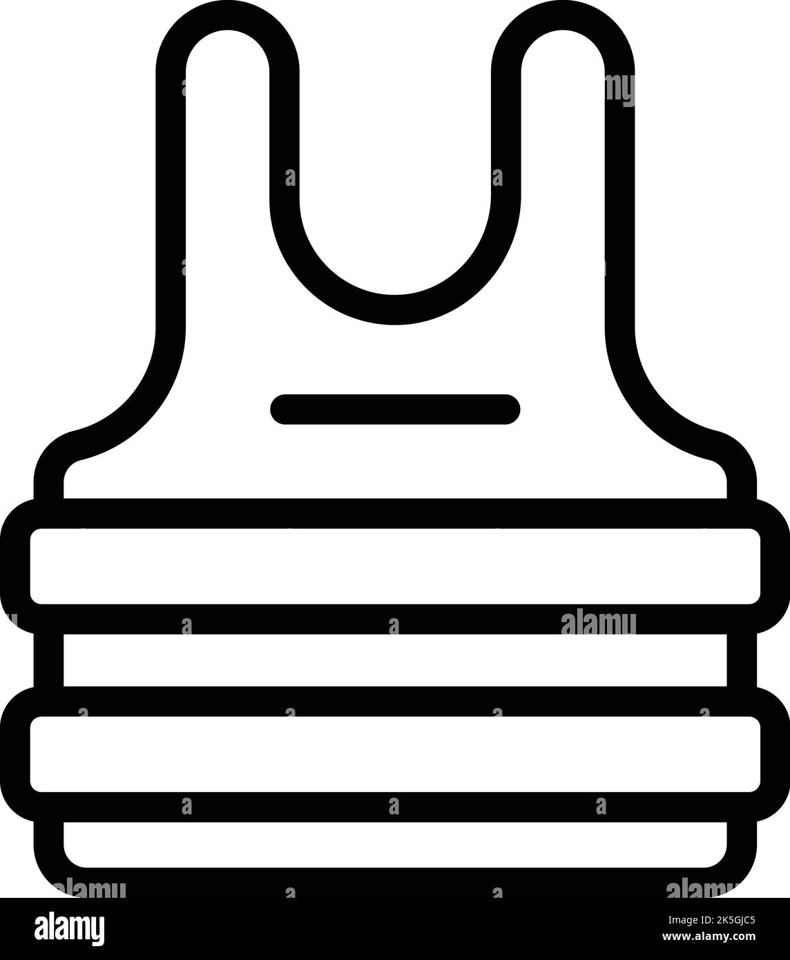 Vettore contorno icona a prova di puntato per ufficio. Guardia di polizia. Traffico degli insegnanti Illustrazione Vettoriale