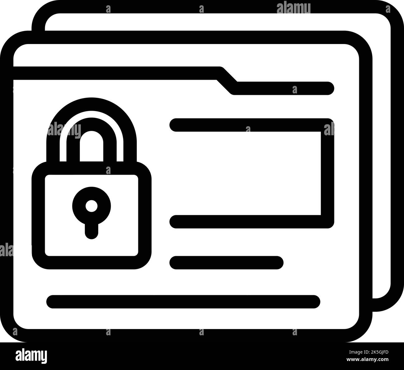 Vettore di contorno dell'icona di protezione della pagina Web. Guardia scolastica. Computer di traffico Illustrazione Vettoriale