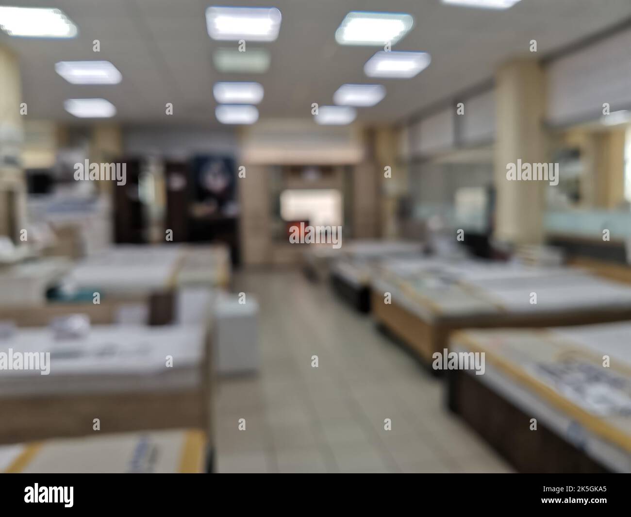 Sfondo sfocato astratto della famiglia shopping su mobili negozio stagione di vendita - può utilizzare per visualizzare o montaggio sul prodotto Foto Stock