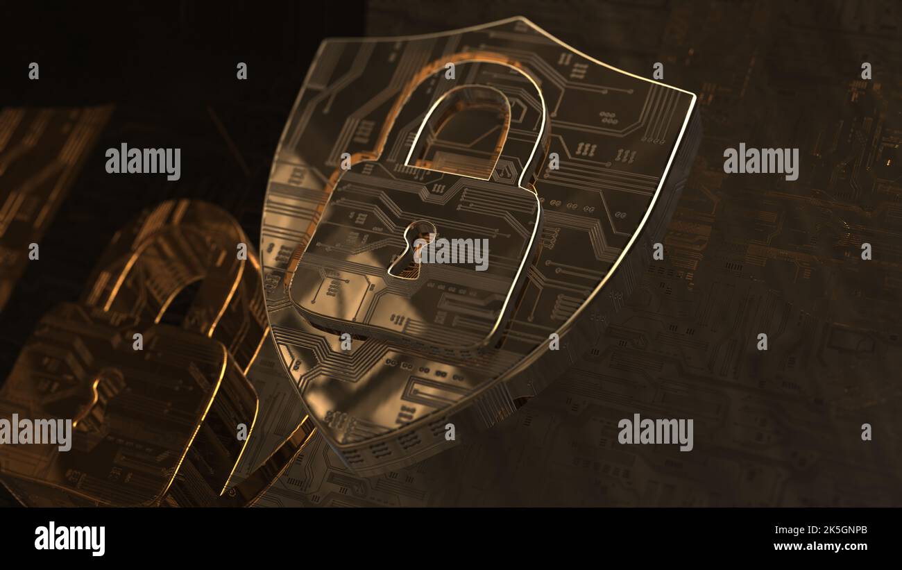 Internet security, illustrazione concettuale. Foto Stock