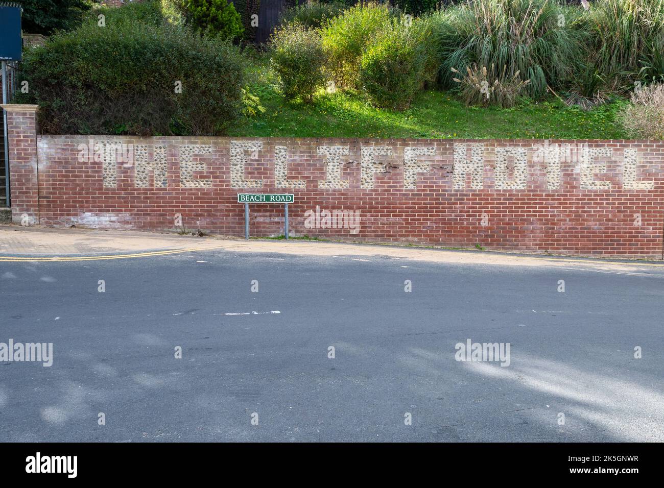 Cartello The Cliff Hotel Foto Stock