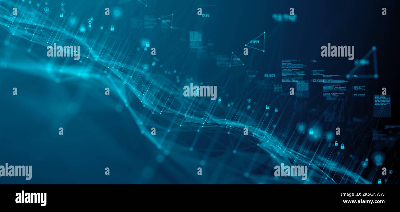 Tecnologia di sicurezza informatica, illustrazione. Foto Stock