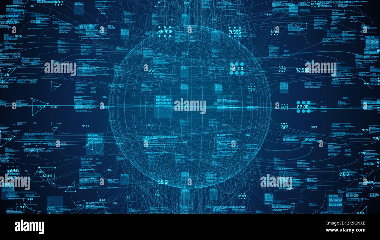 Reti globali, illustrazione. Foto Stock