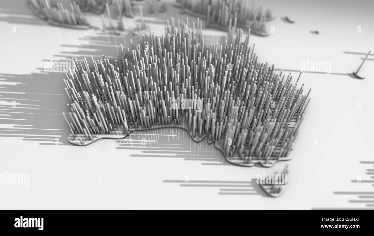 Tecnologia blockchain australiana, illustrazione. Foto Stock