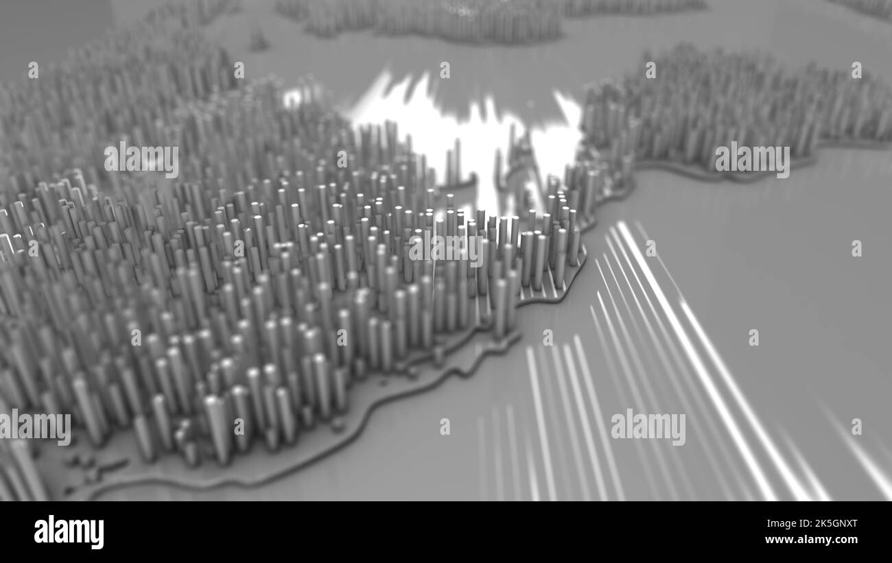 USA Big data, illustrazione concettuale. Foto Stock