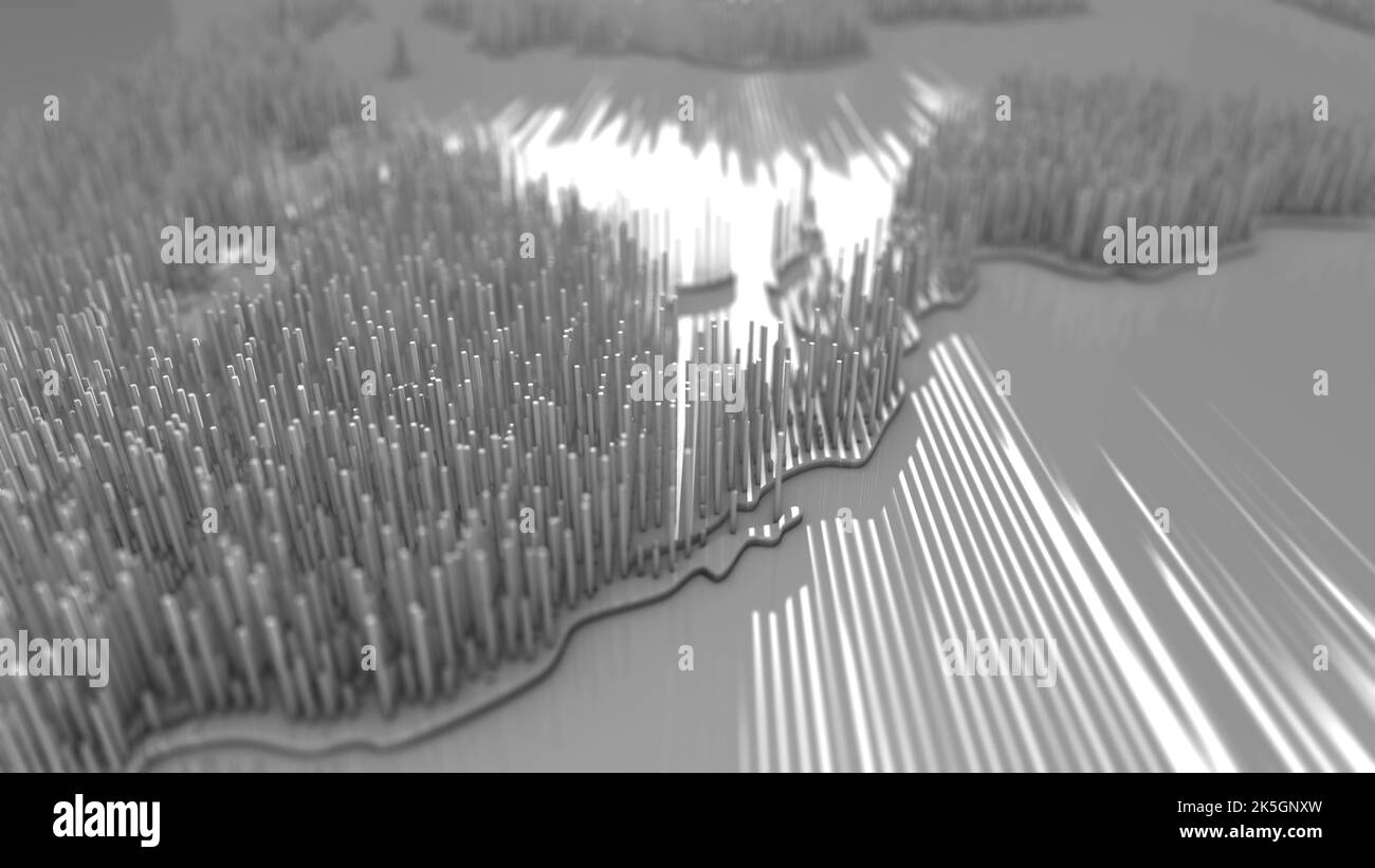 Tecnologia blockchain degli Stati Uniti, illustrazione. Foto Stock