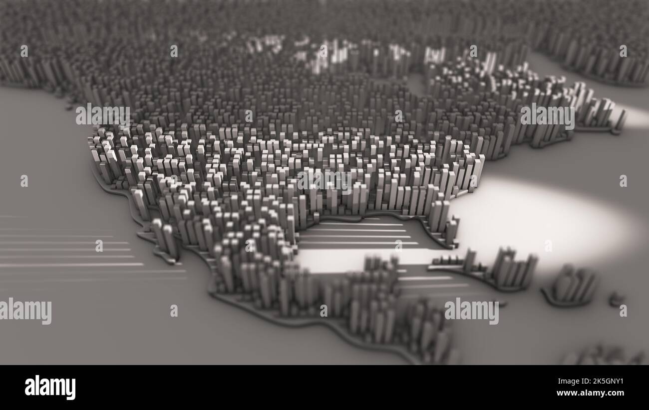 Tecnologia blockchain degli Stati Uniti, illustrazione concettuale. Foto Stock