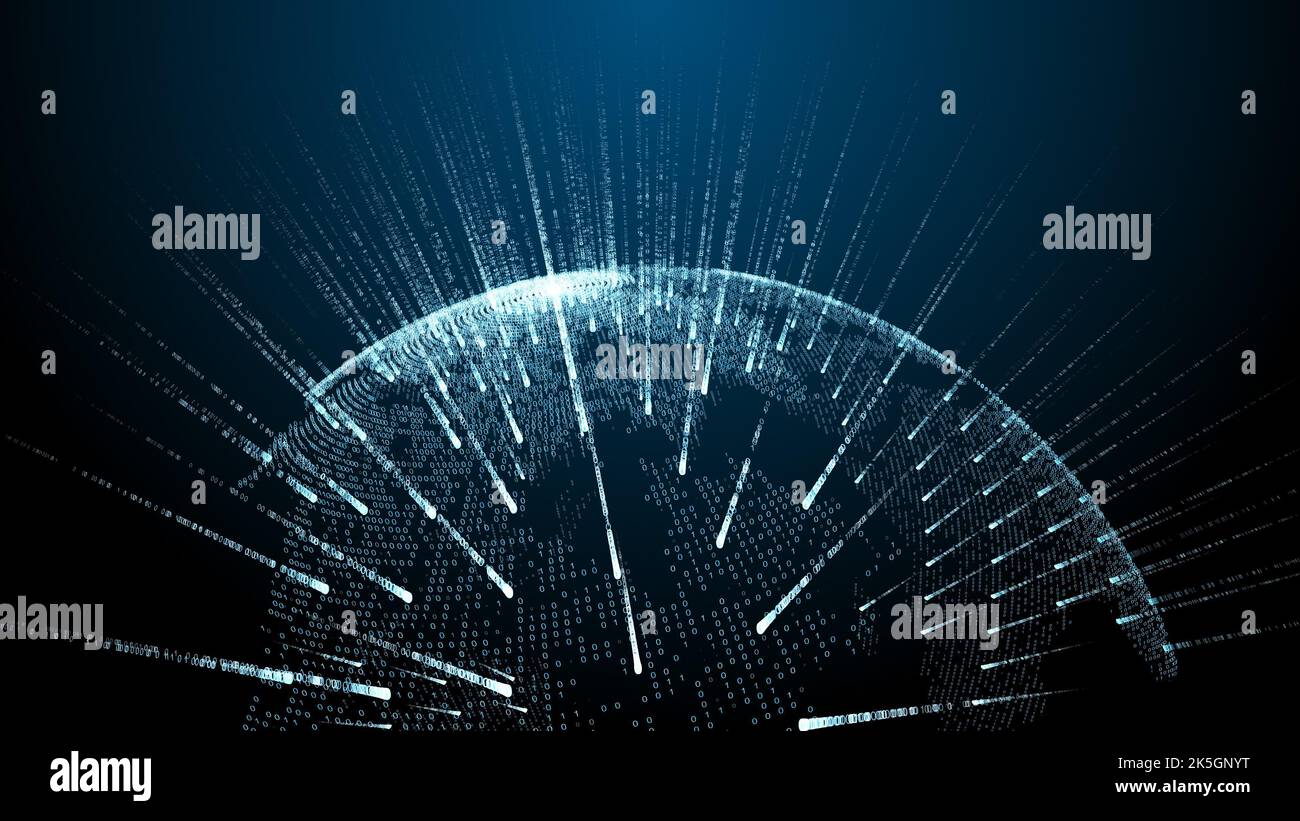 Big data globale, illustrazione Foto Stock