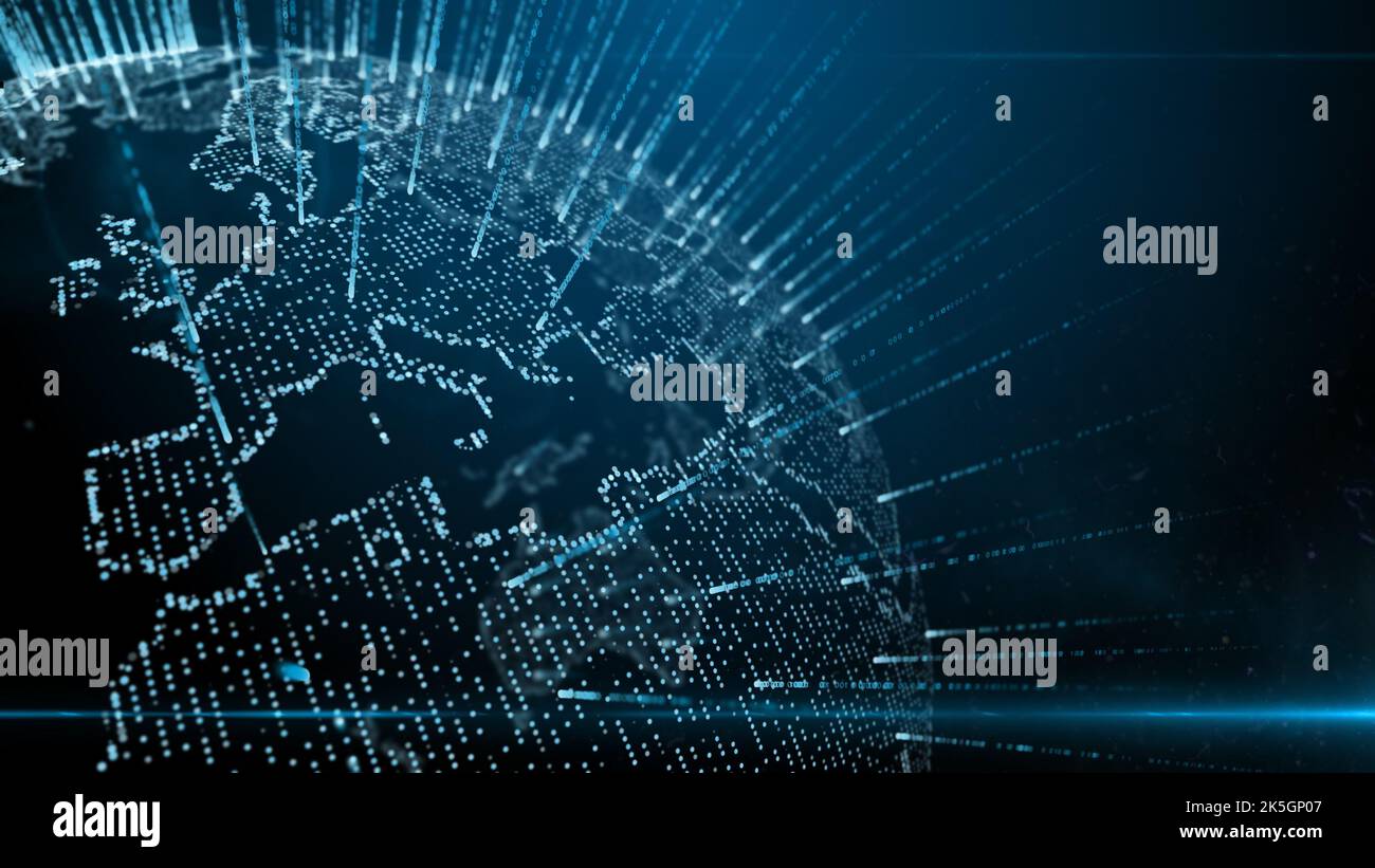 Big data globale, illustrazione Foto Stock