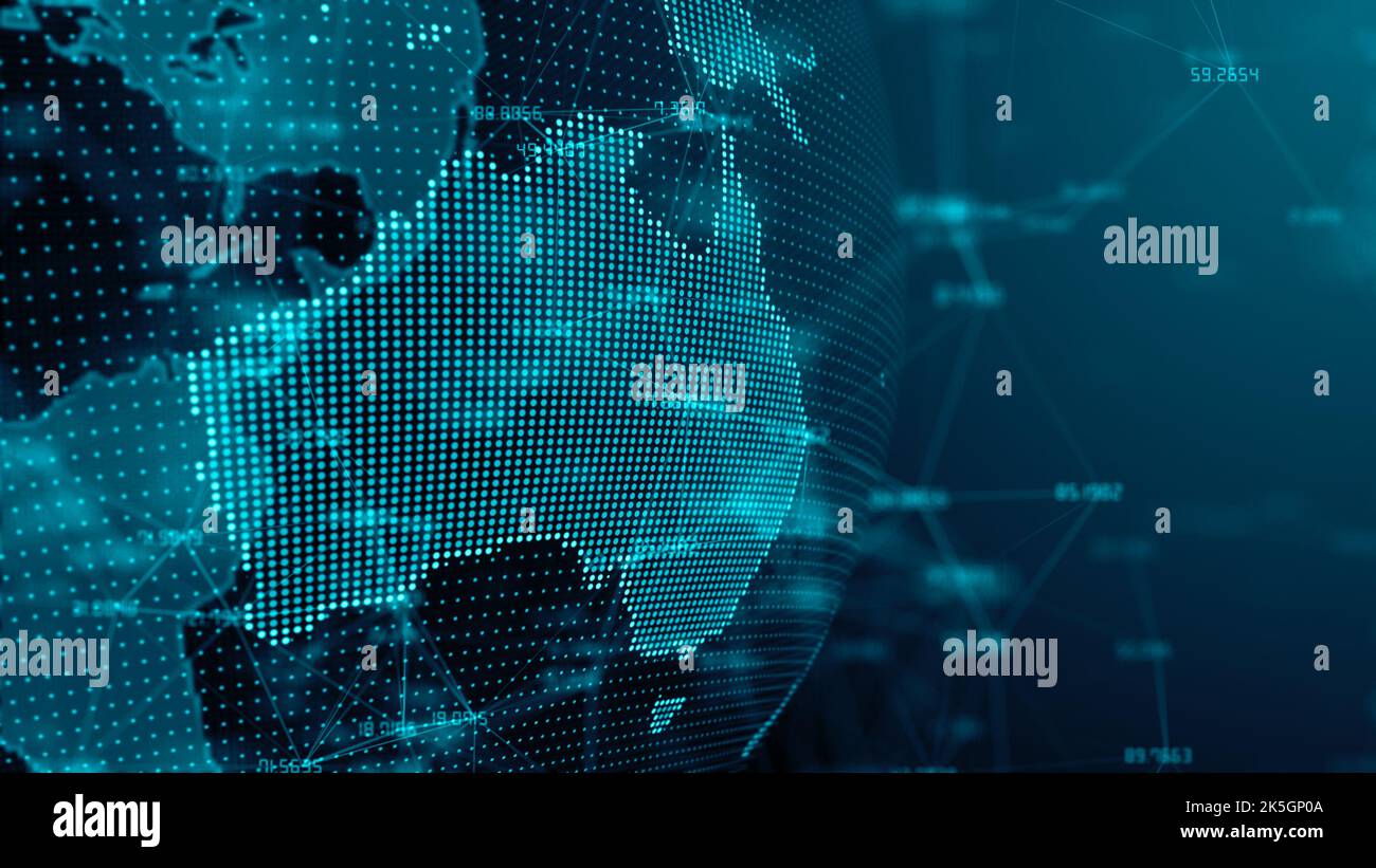 Rete australiana di big data, illustrazione Foto Stock