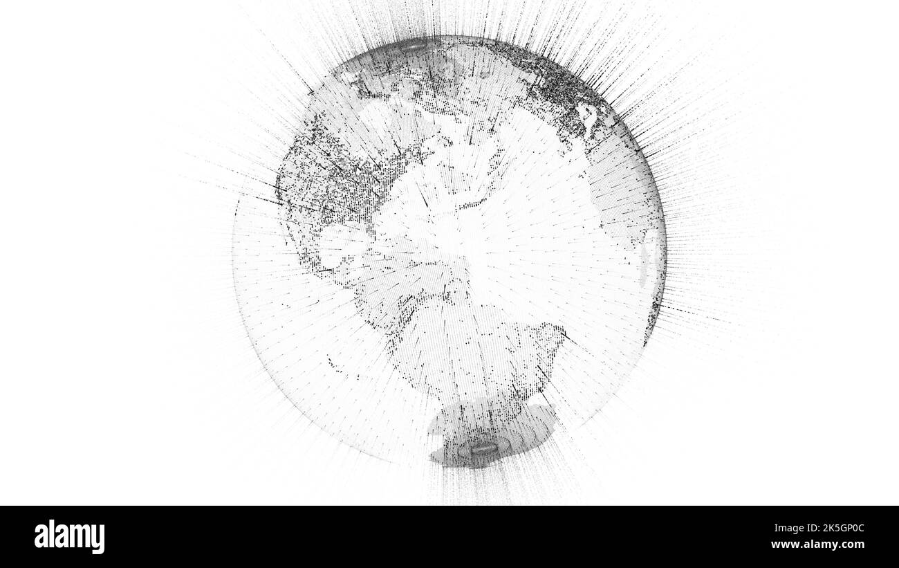 Rete globale di big data, illustrazione Foto Stock