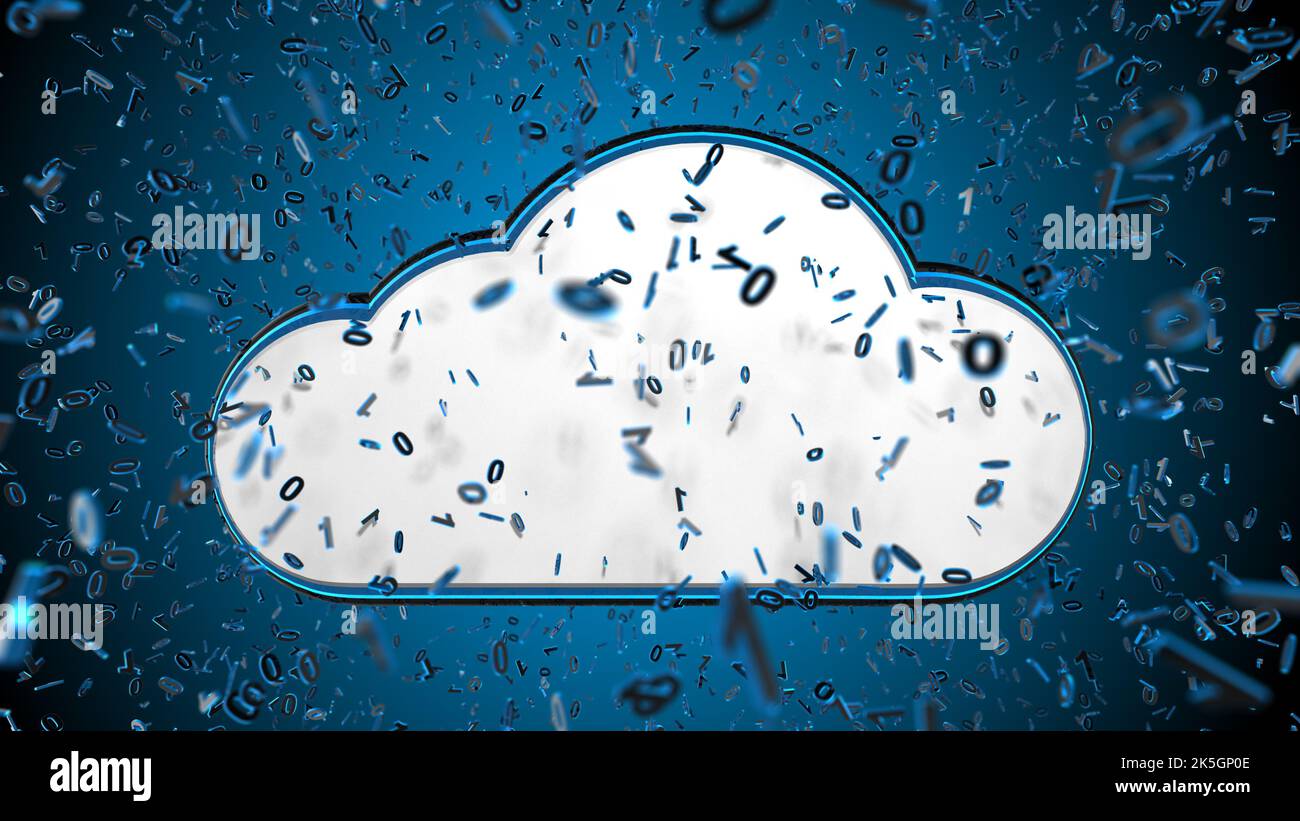 Il cloud computing, illustrazione concettuale Foto Stock