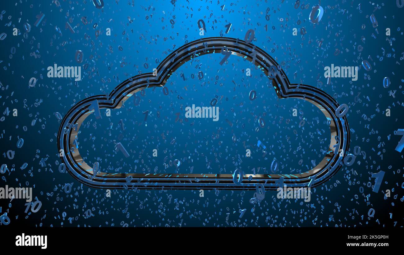 Il cloud computing, illustrazione concettuale Foto Stock