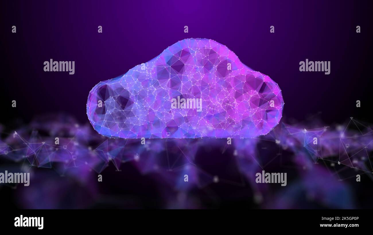 Il cloud computing, illustrazione concettuale Foto Stock