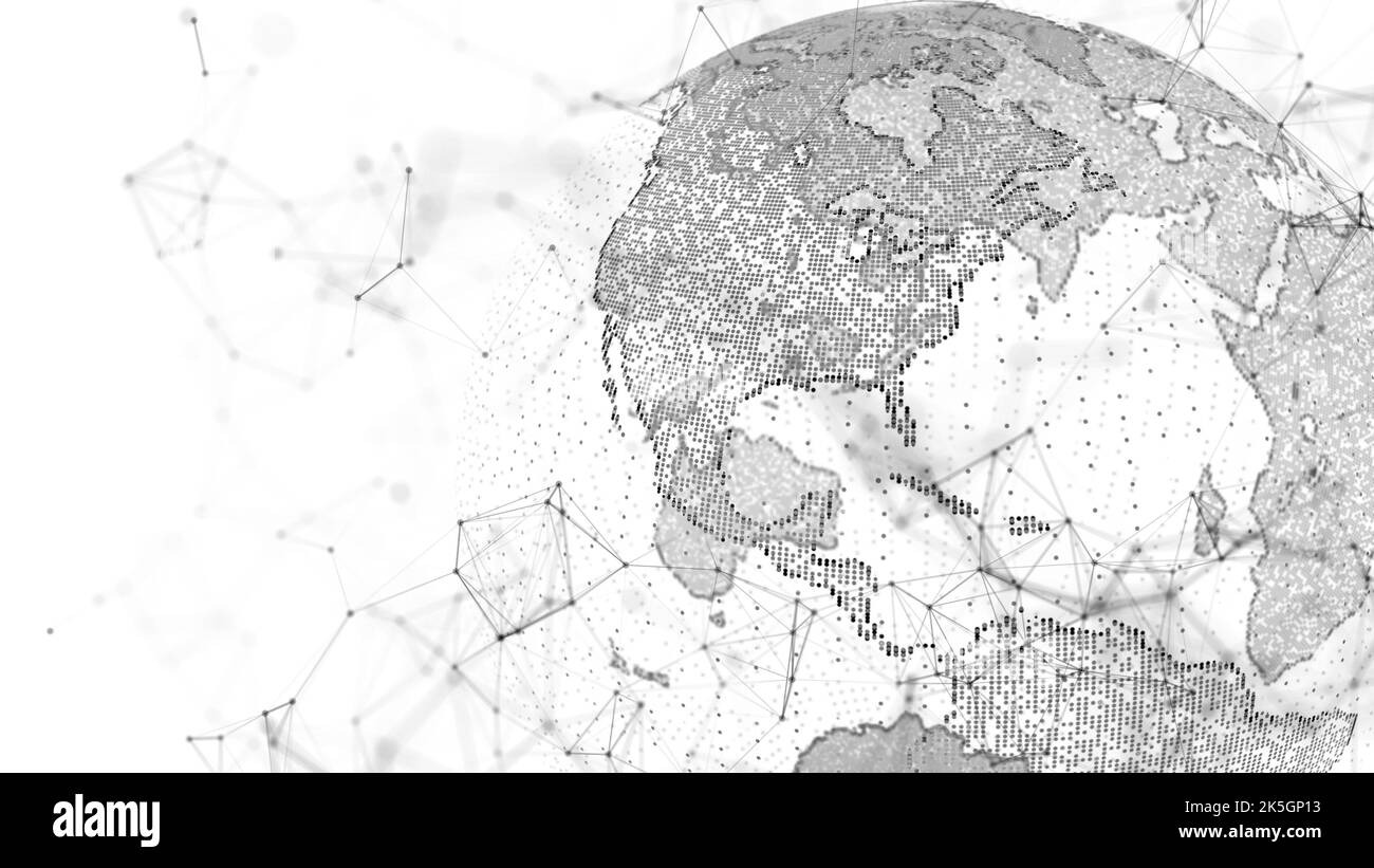 Sicurezza informatica globale, illustrazione Foto Stock
