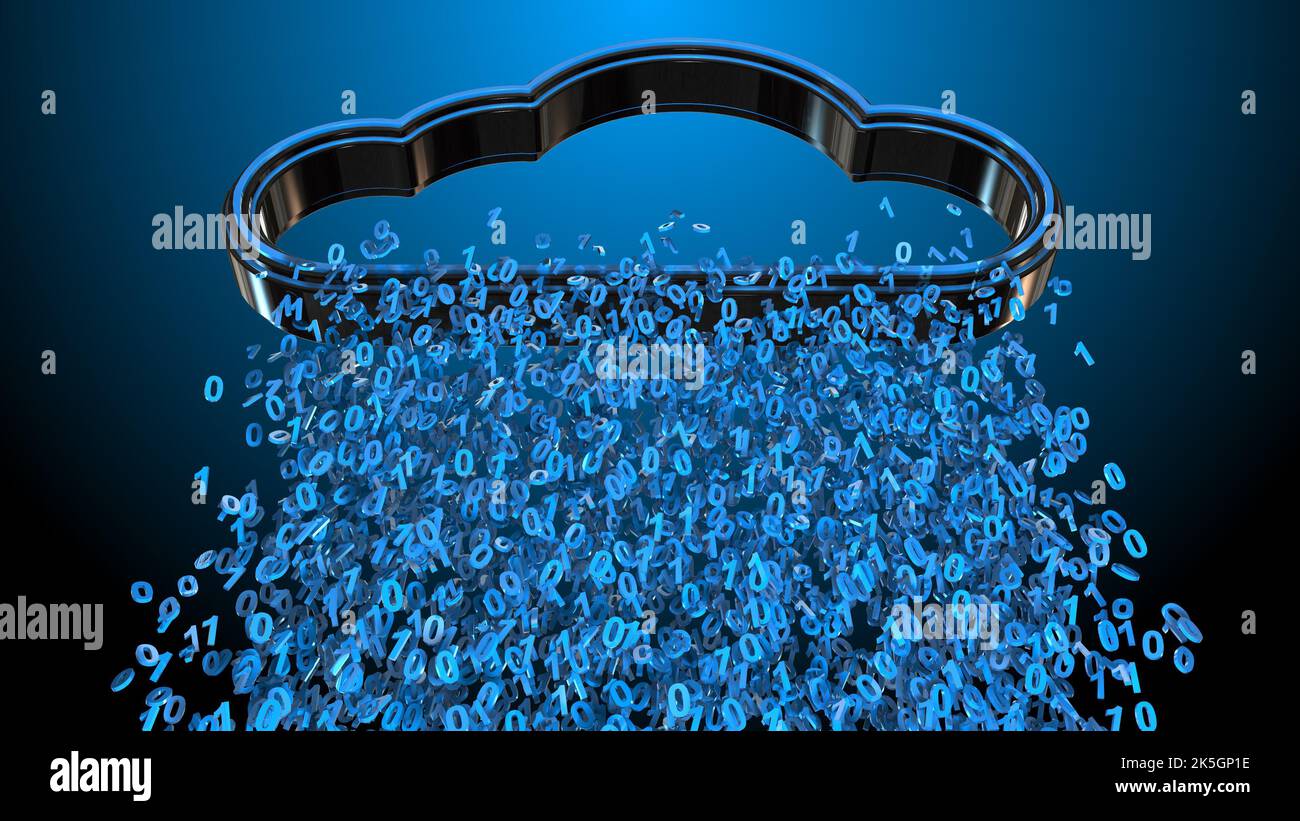 Cloud computing big data, illustrazione concettuale Foto Stock