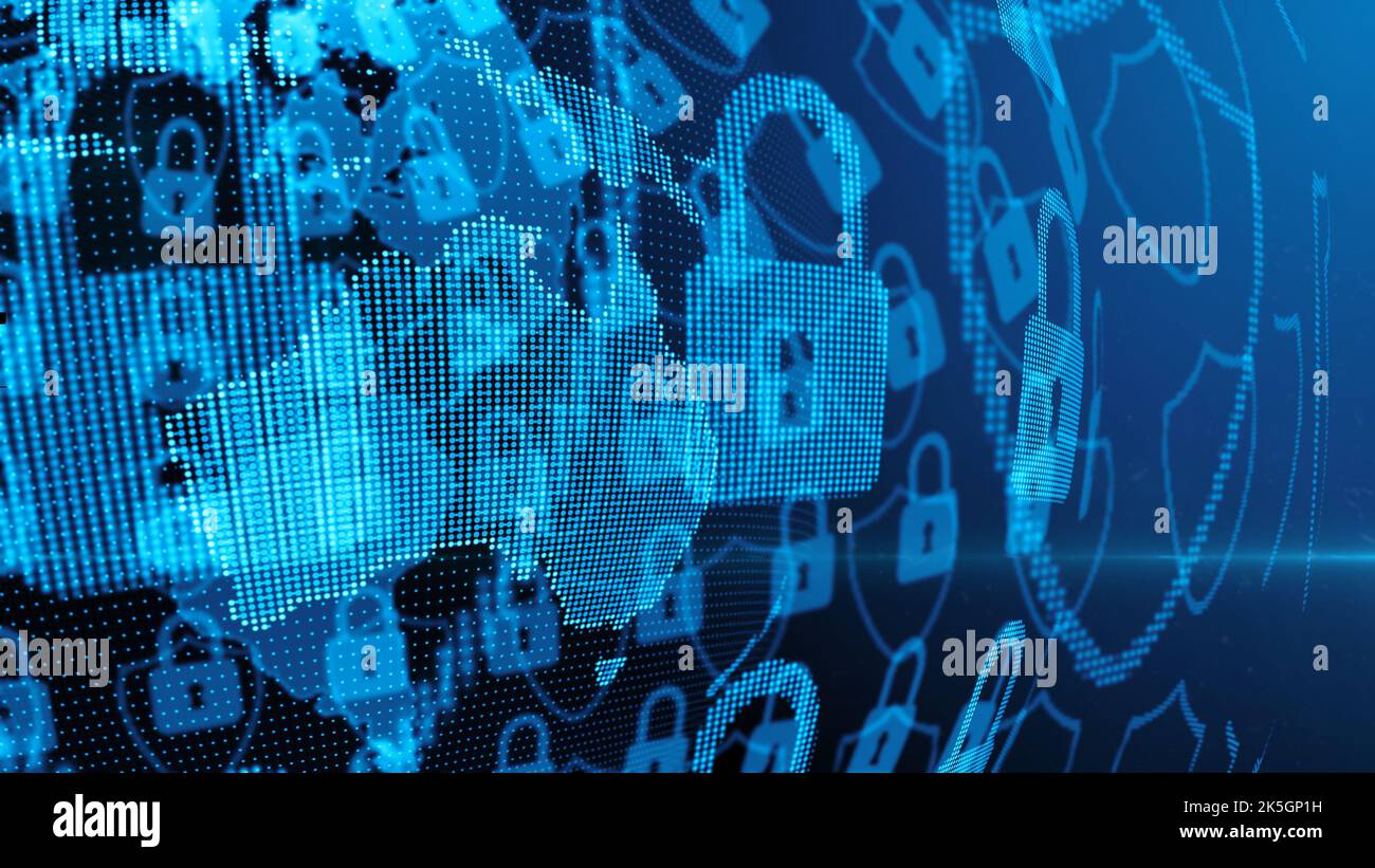 Rete australiana di cybersicurezza, illustrazione concettuale Foto Stock