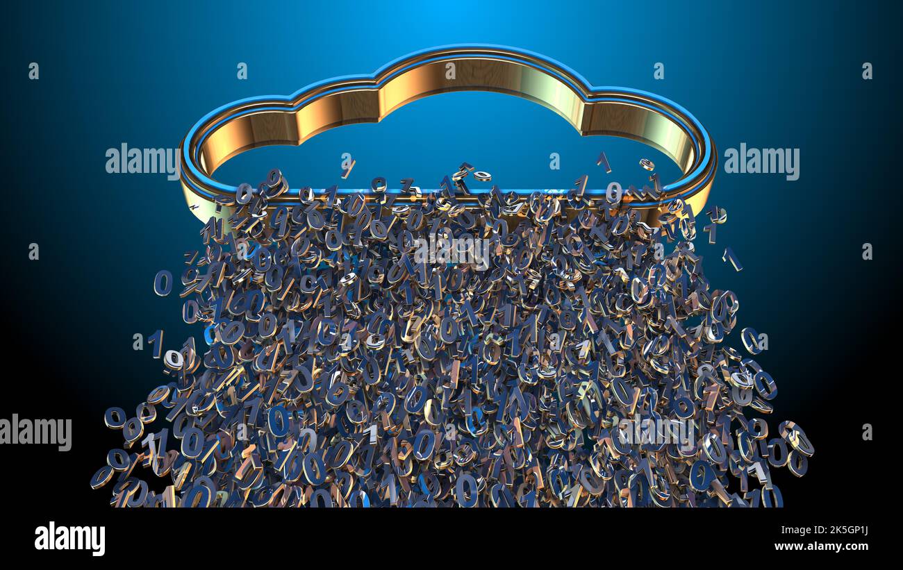 Il cloud computing, illustrazione Foto Stock