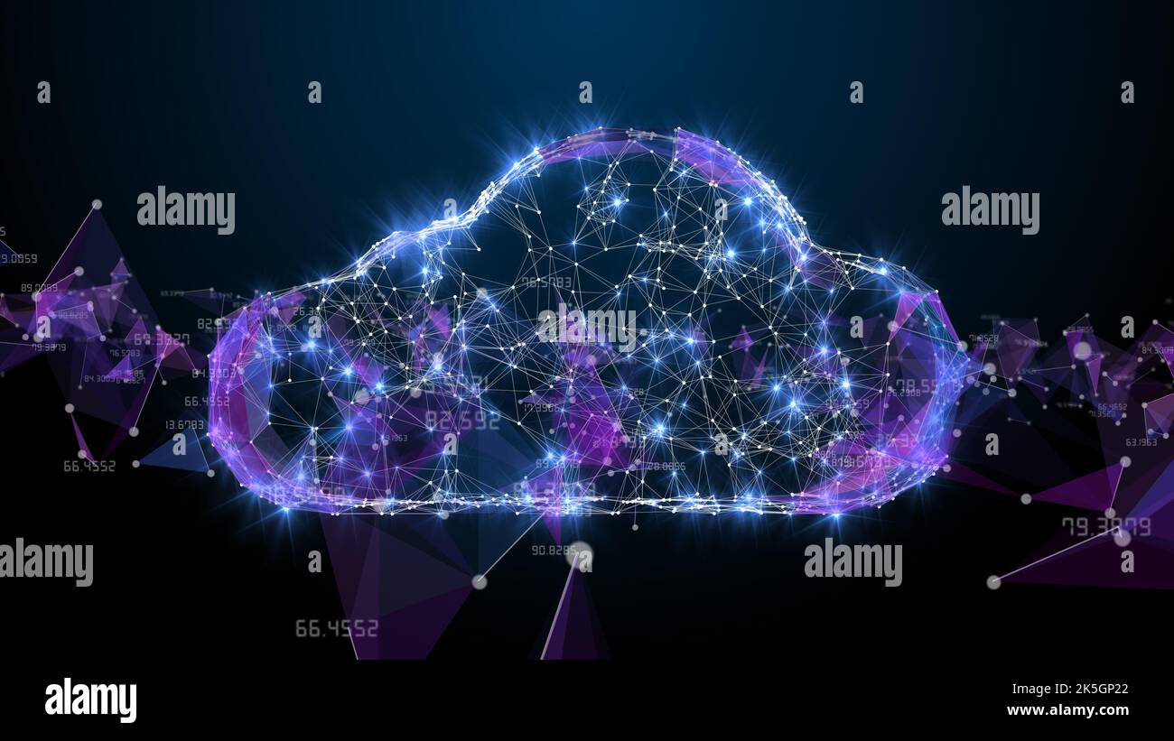 Il cloud computing, illustrazione concettuale Foto Stock