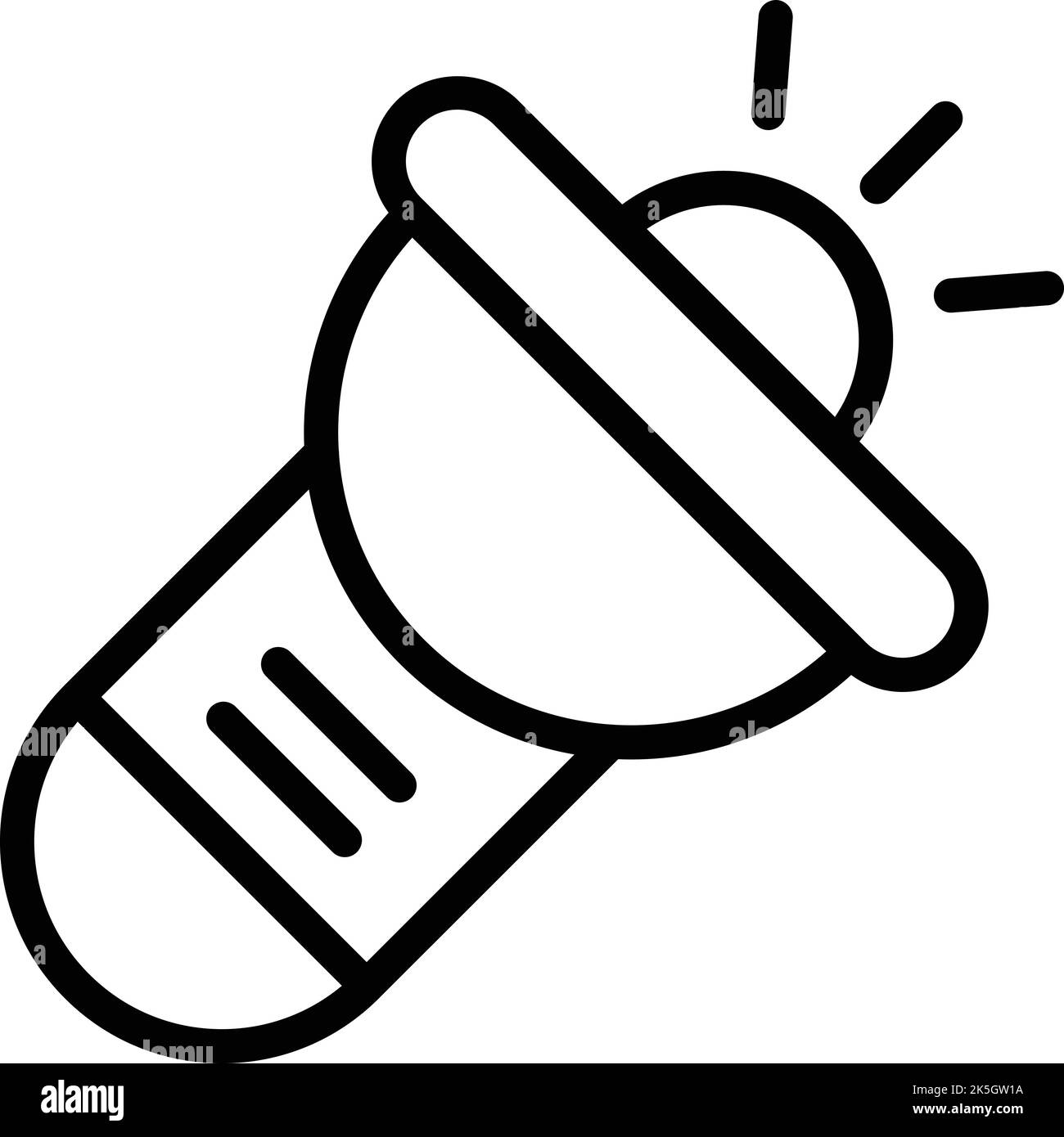 Icona della torcia minatrice vettoriale. Gioco d'oro. Carretto di pietra Illustrazione Vettoriale