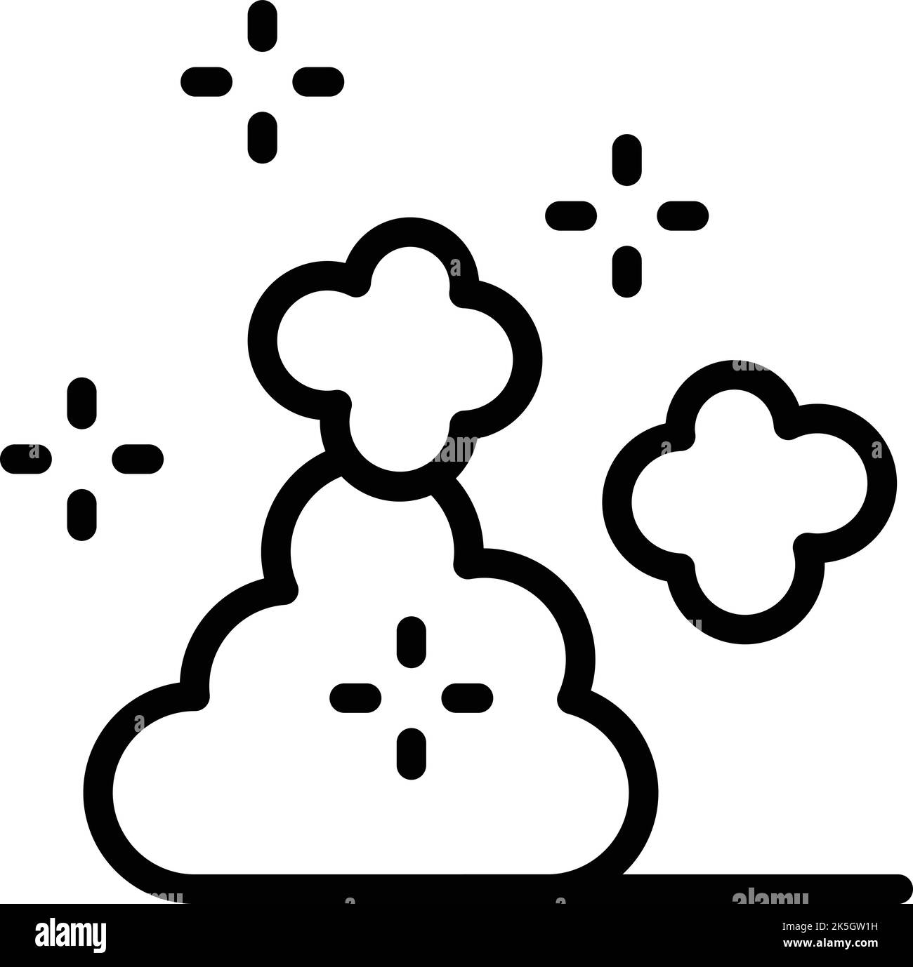 Icona pietra d'oro contorno vettore. Il mio gioco. Cart miner Illustrazione Vettoriale