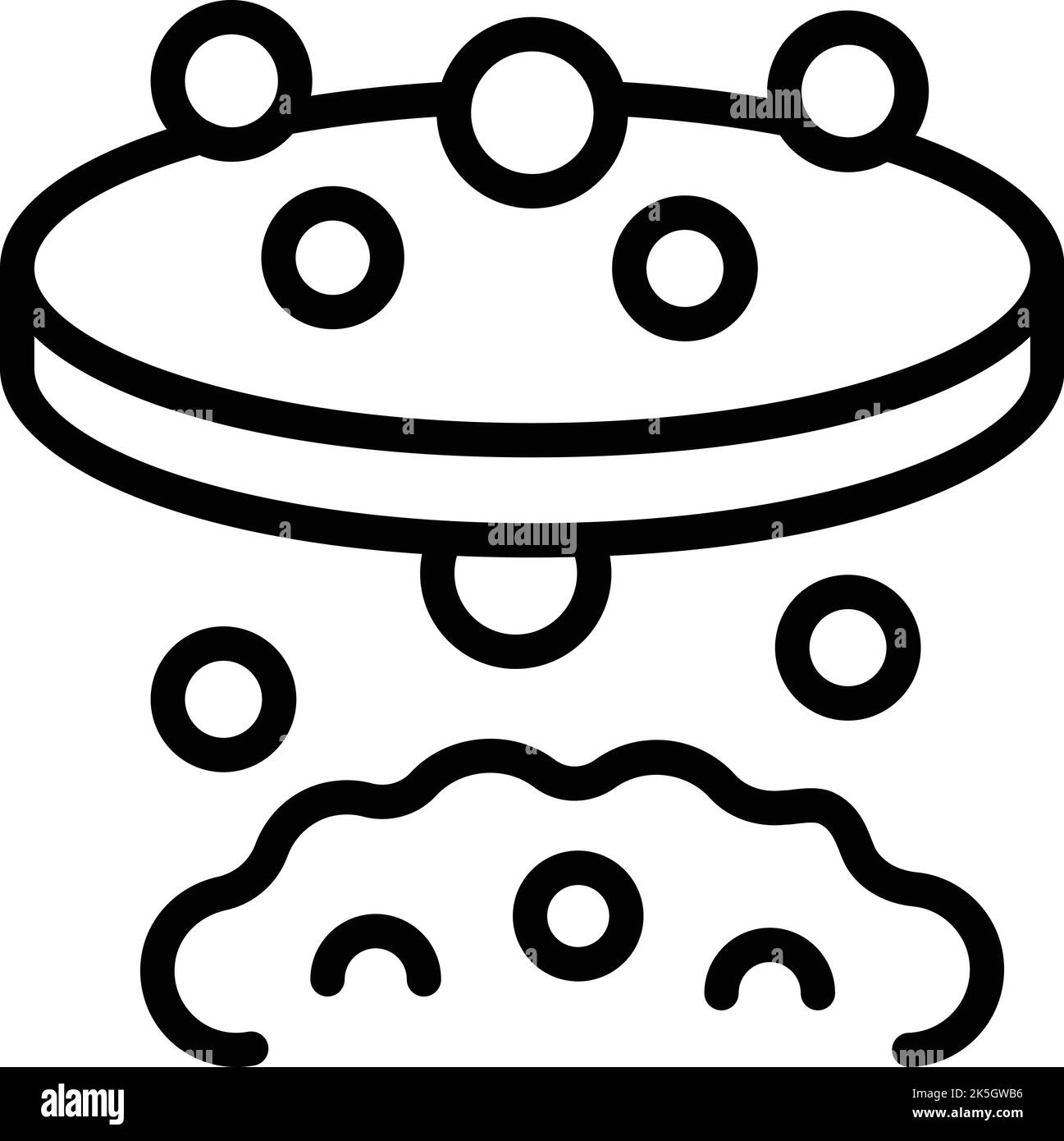 Vettore contorno icona strumento oro. Miniera d'oro. Minatore di pietre Illustrazione Vettoriale