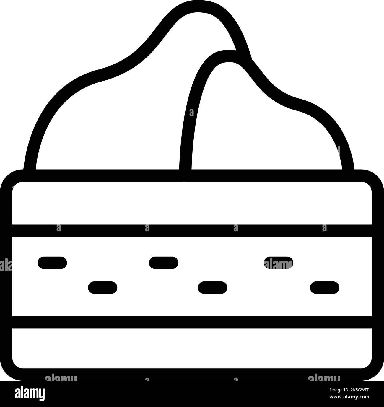 Vettore contorno icona galleria miniera. Gioco d'oro. Cart miner Illustrazione Vettoriale